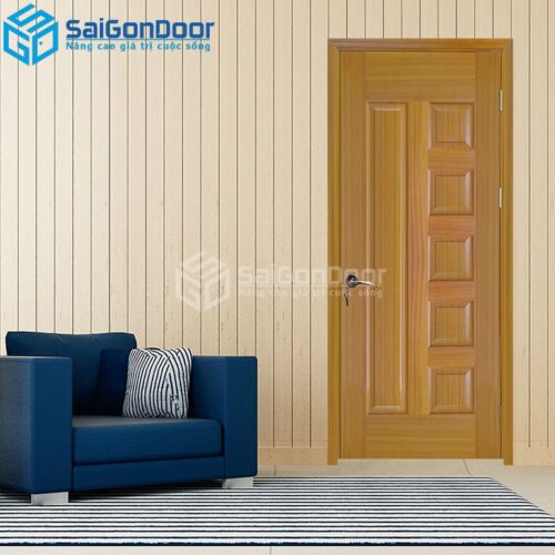 Cửa Gỗ HDF Veneer 6B-sapele 3-HDFV-SGD