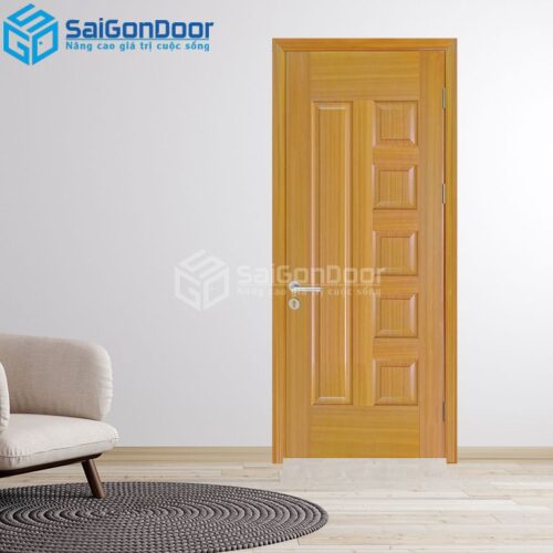 Cửa Gỗ HDF Veneer 6B-sapele 5-HDFV-SGD
