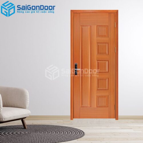 Cửa Gỗ HDF Veneer 6B-sapele 8-HDFV-SGD